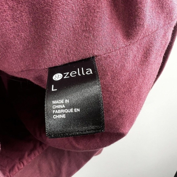 Zella Mauve Pink Teddy Bear Sherpa Jacket Size L Snap Button - Picture 12 of 13